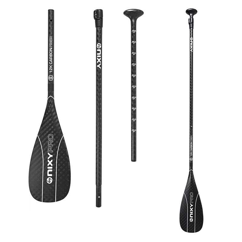 Load image into Gallery viewer, NIXY 3-Piece Adjustable 100% 12K Carbon Fiber SUP Pro Paddle