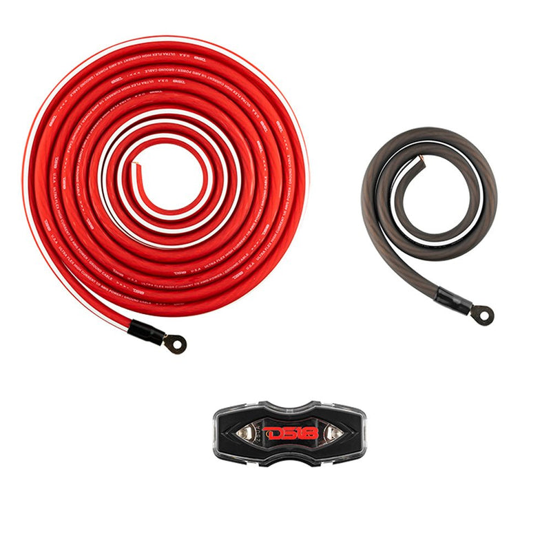 Load image into Gallery viewer, 0-GA OFC 100% Copper Amplifier Installation Kit - RED