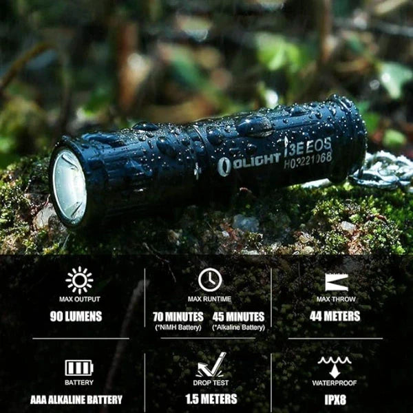 Load image into Gallery viewer, OLIGHT I3EBK i3E EOS Keychain Flashlight - Black