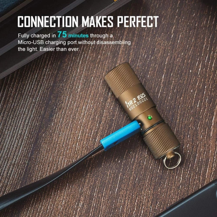 Load image into Gallery viewer, OLIGHT I1R2 EOS Keychain Flashlight Kit - Desert Tan