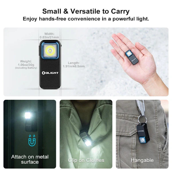 Load image into Gallery viewer, OLIGHT OCLIPBK Oclip Clip Light with White and Red Light - Black