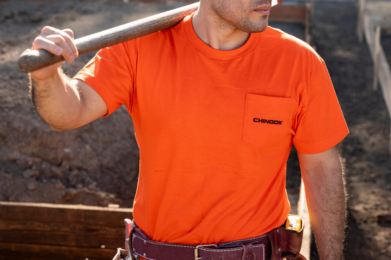 Load image into Gallery viewer, Short Sleeve Pocket T-Shirt - Orange