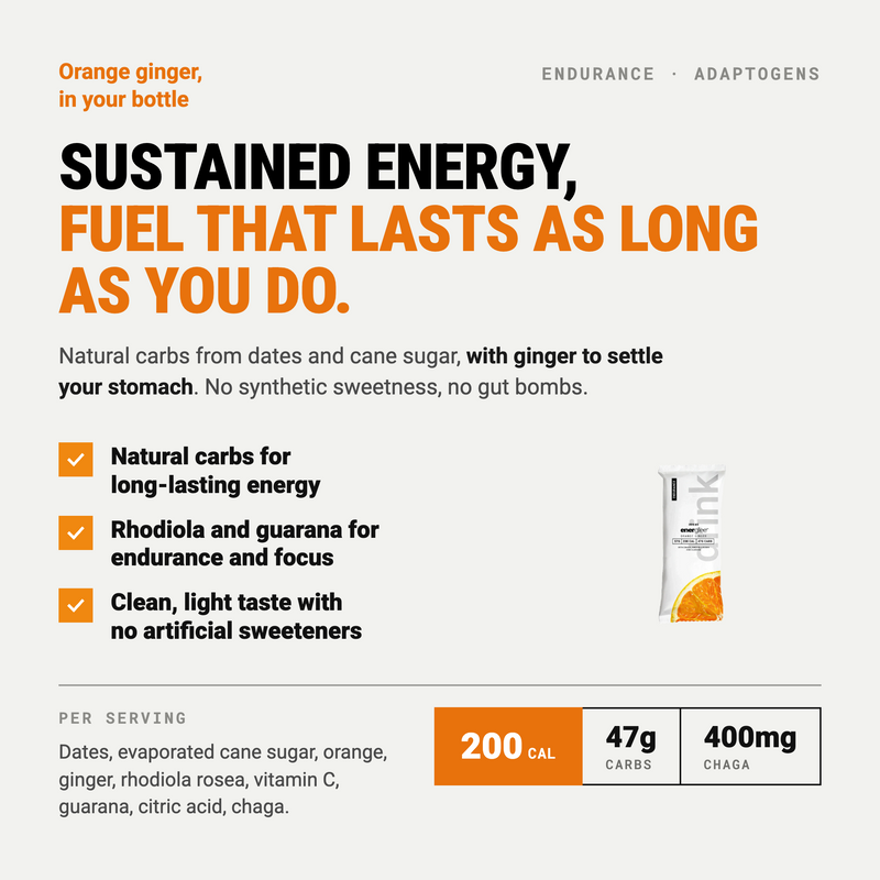 Load image into Gallery viewer, Orange Ginger Endurance Energy Drink w/Adaptogens
