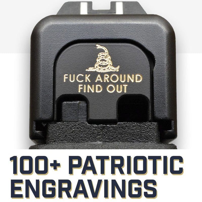 Load image into Gallery viewer, Milspin Patriotic & General Emblem Slide Back Plates (Over 100 Emblems)