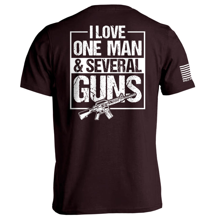 Load image into Gallery viewer, I Love One Man & Several Guns (Back Print)