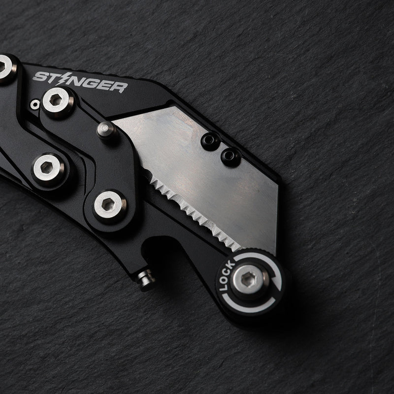 Load image into Gallery viewer, Stinger P01 Partially Serrated Utility Blade Replacement (6 pcs)
