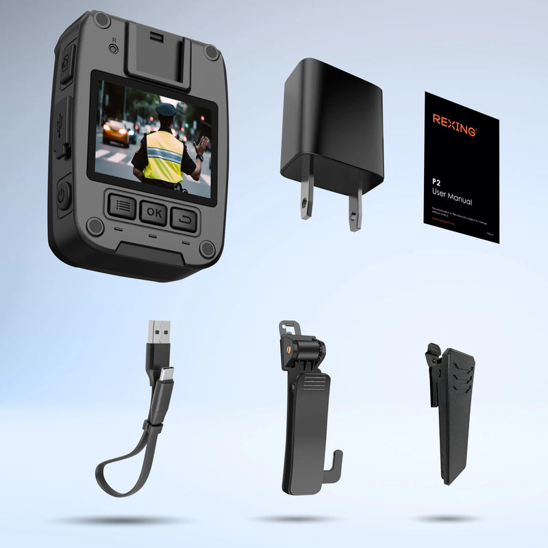 Load image into Gallery viewer, Rexing P2 FHD Body Camera 1080p Full HD With Type-C Port