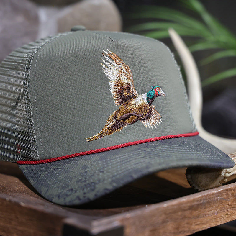 Load image into Gallery viewer, Pheasant Upland 5-Panel Trucker Rope Cap