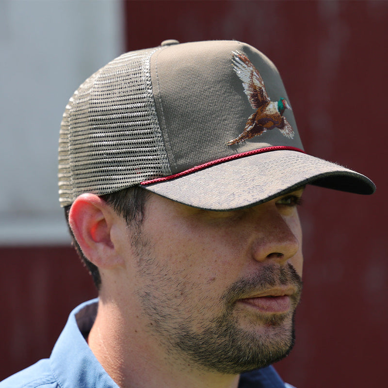 Load image into Gallery viewer, Pheasant Upland 5-Panel Trucker Rope Cap