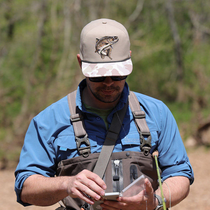 Load image into Gallery viewer, Brown Trout Rope Cap Fly Fishing 5-Panel