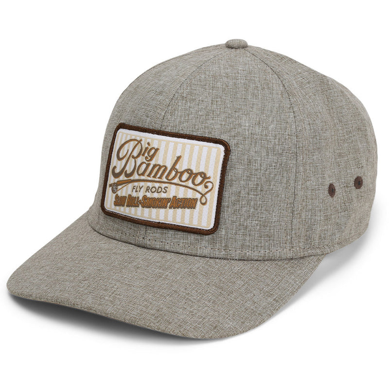 Load image into Gallery viewer, Big Bamboo Fly Rod Heathered 6-Panel Fly Fishing Patch Cap