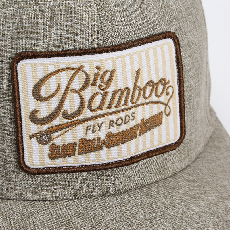 Load image into Gallery viewer, Big Bamboo Fly Rod Heathered 6-Panel Fly Fishing Patch Cap