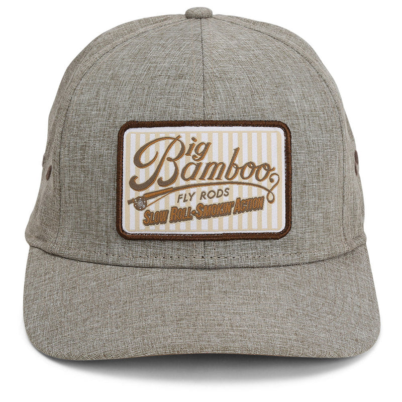 Load image into Gallery viewer, Big Bamboo Fly Rod Heathered 6-Panel Fly Fishing Patch Cap