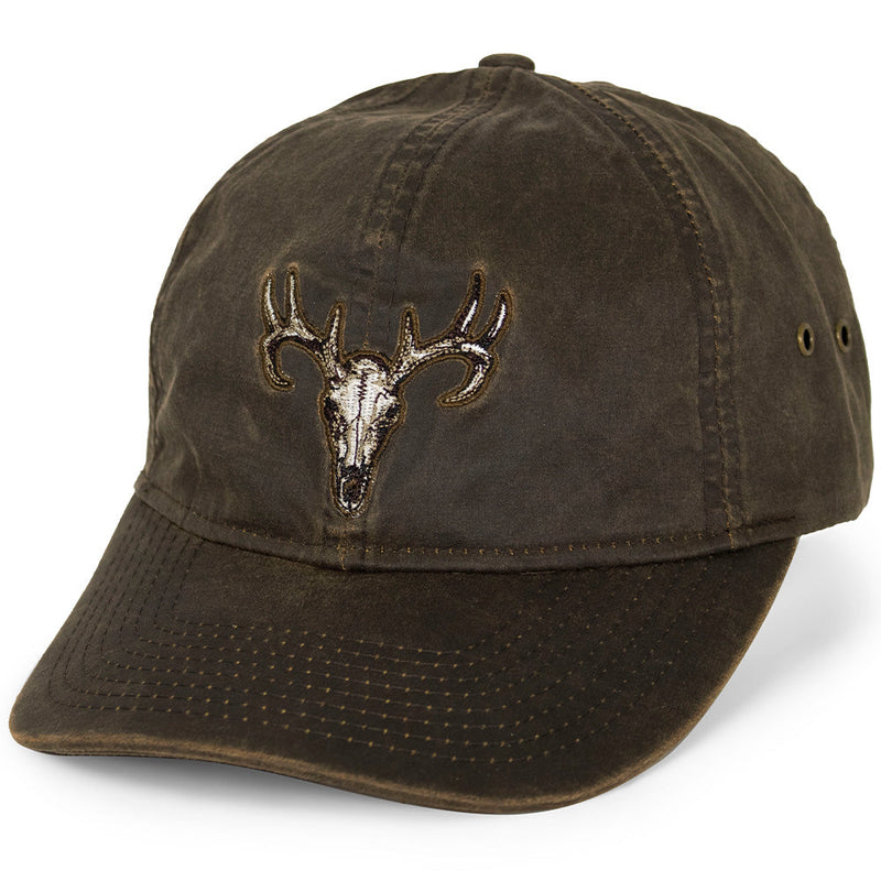 Load image into Gallery viewer, Deer Skull Hunting Hat Wax Cloth Dad Cap