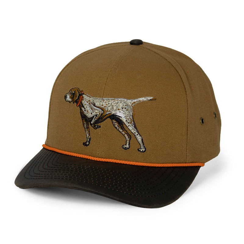 Load image into Gallery viewer, German Shorthaired Point Canvas Cap Wax Cloth Visor
