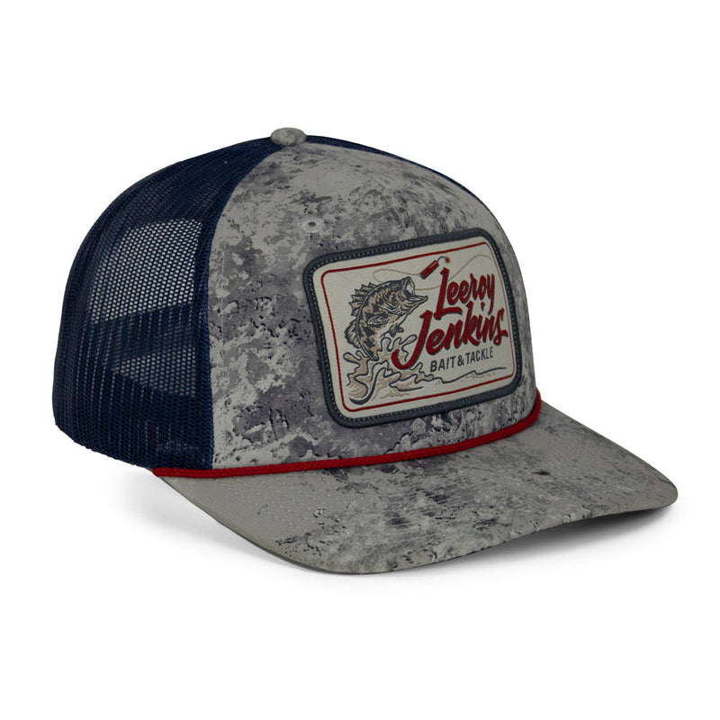 Load image into Gallery viewer, LeRoy Jenkins Bass Fishing Hat Meshback 6-Panel Rope Cap