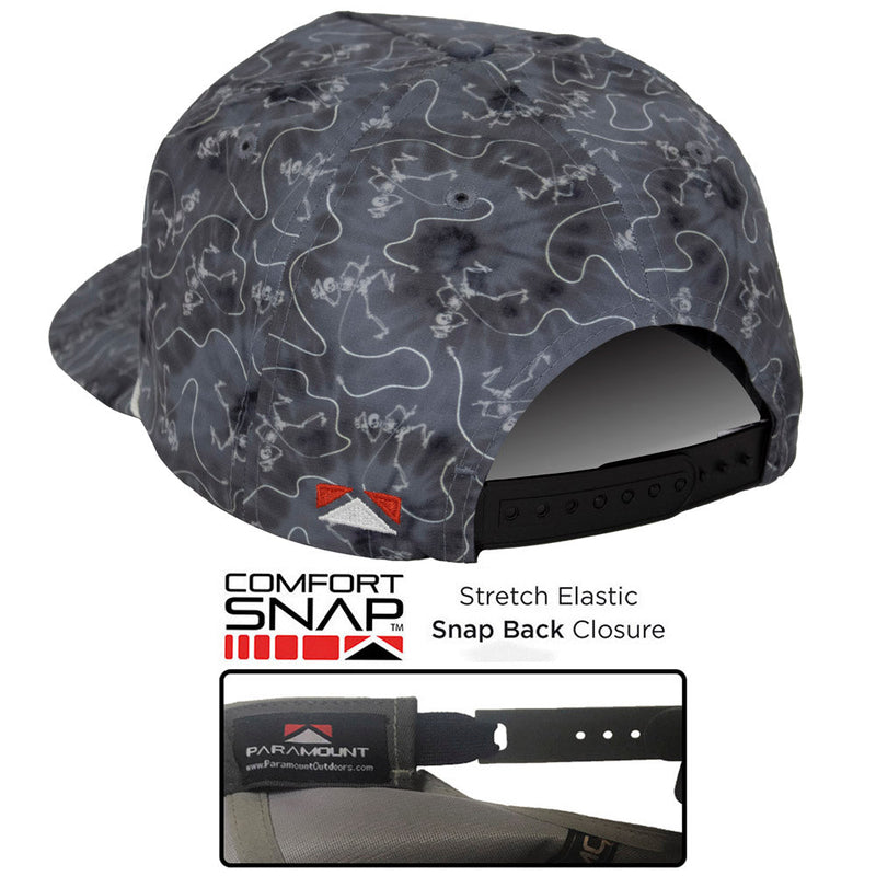 Load image into Gallery viewer, Dancing Skeletons Fly Fishing Trucker Tie Dye Rope Cap