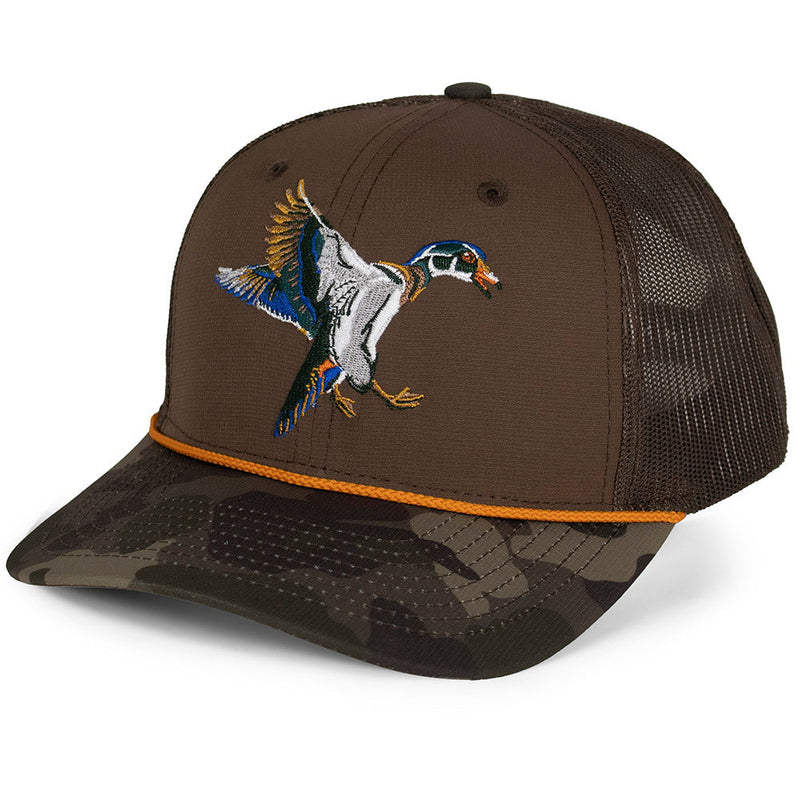 Load image into Gallery viewer, Wood Duck 6-Panel Structured Mesh Back Hat
