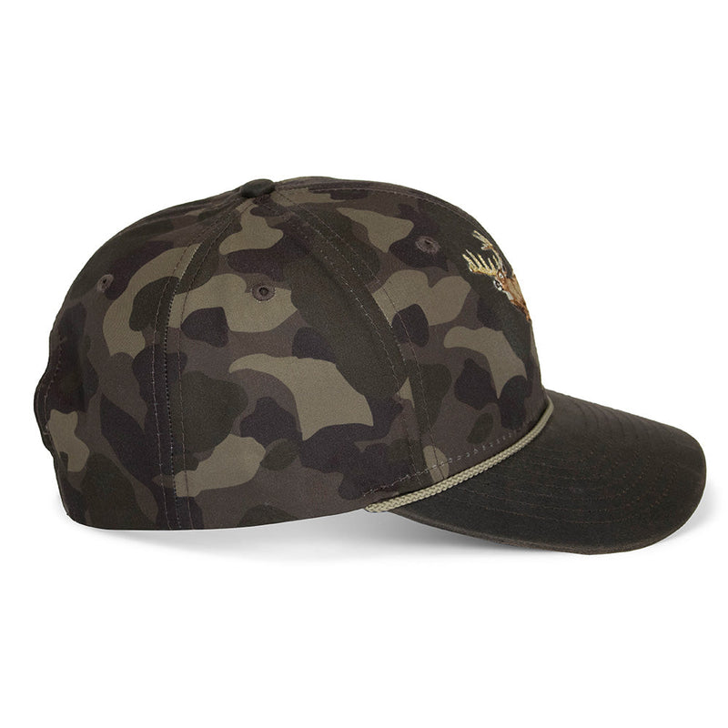 Load image into Gallery viewer, Running Deer 6-Panel Wax Cloth Rope Cap