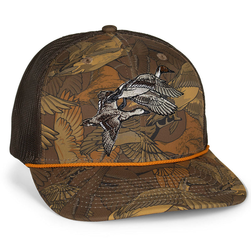 Load image into Gallery viewer, Pintail Pair Duck Hat Waterfowl Print 6-Panel Rope Cap