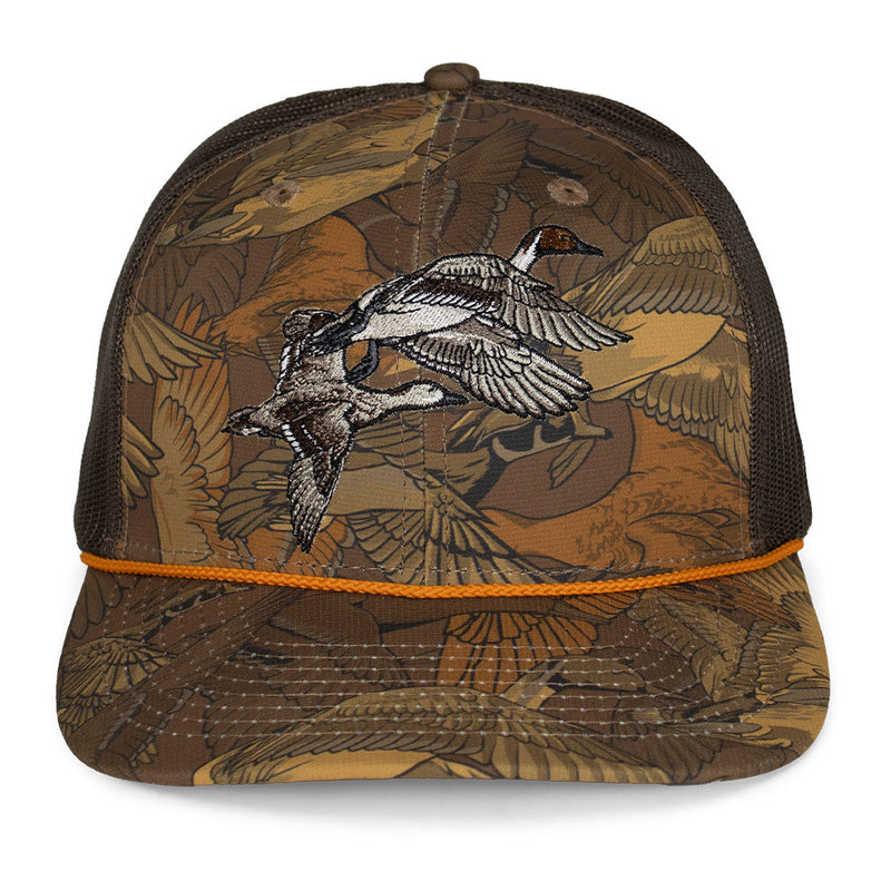 Load image into Gallery viewer, Pintail Pair Duck Hat Waterfowl Print 6-Panel Rope Cap