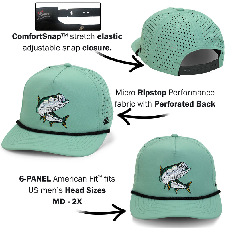 Load image into Gallery viewer, TARPOON 5-Panel Perforated Performance Rope Cap