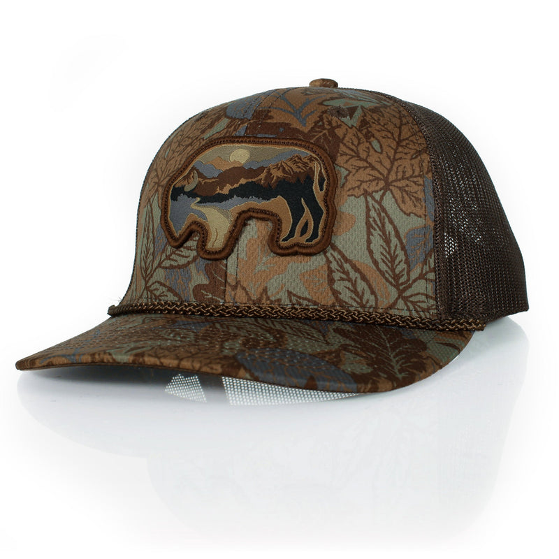 Load image into Gallery viewer, Sunset Bison Buffalo Meshback Rope Cap