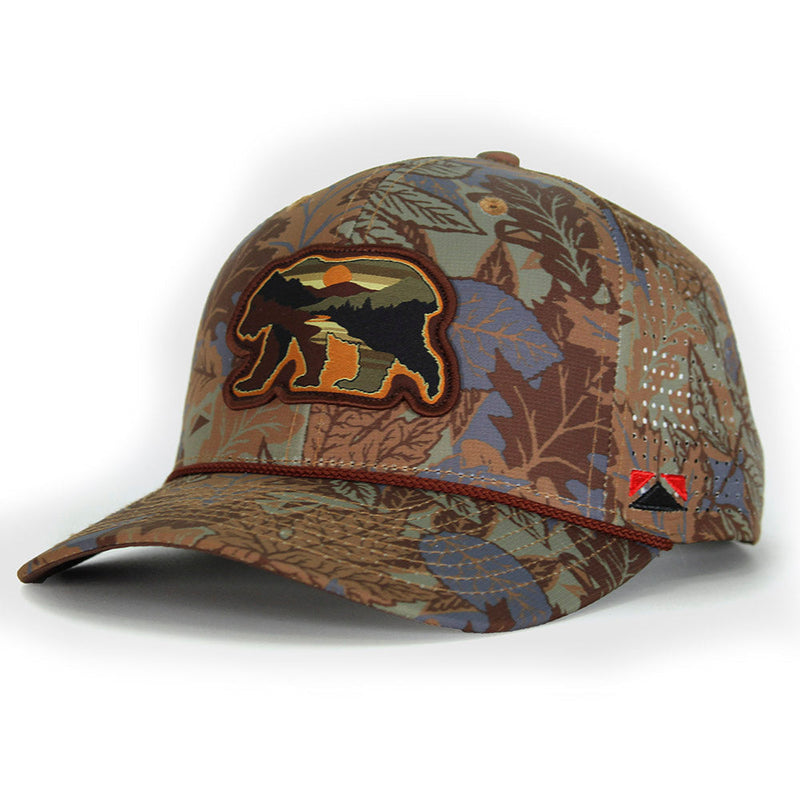 Load image into Gallery viewer, Sunset Bear Cloud Texture 5-Panel Rope Cap