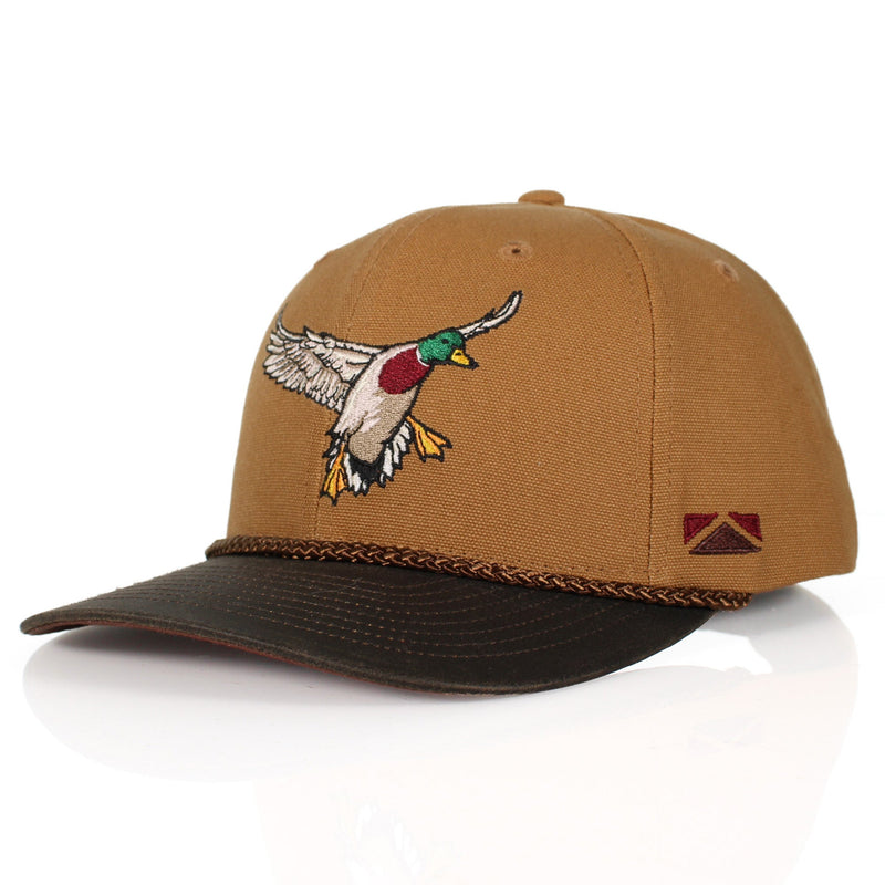 Load image into Gallery viewer, Canvas Mallard Drake Duck Hat with Wax Cloth Visor