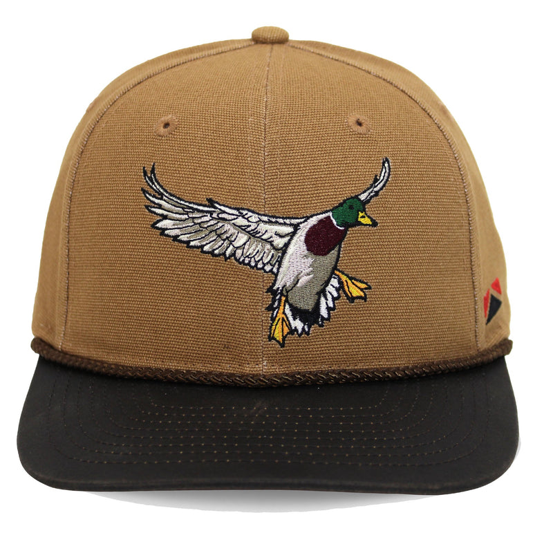 Load image into Gallery viewer, Canvas Mallard Drake Duck Hat with Wax Cloth Visor