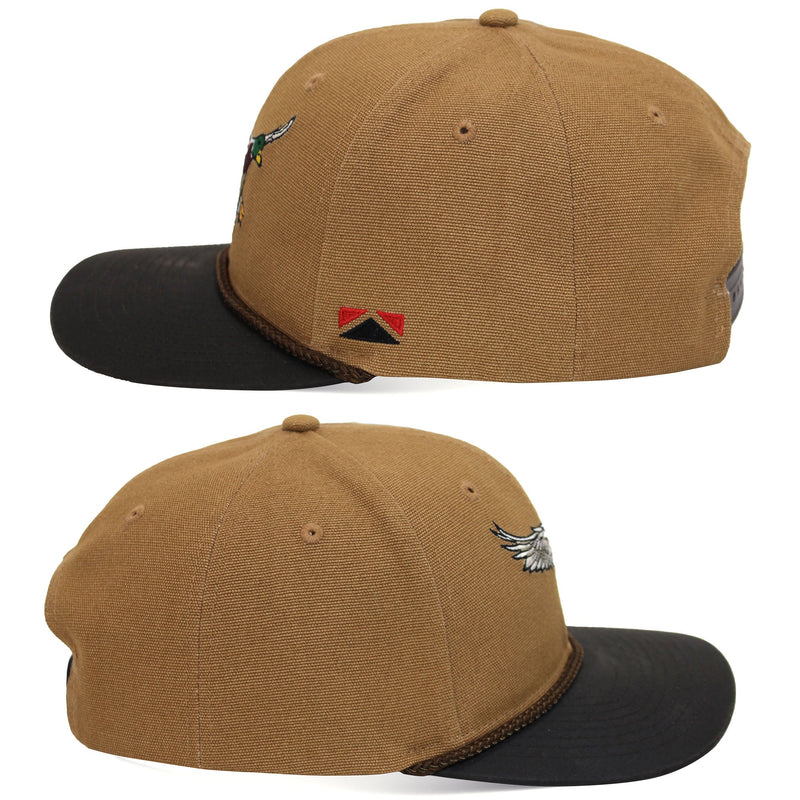 Load image into Gallery viewer, Canvas Mallard Drake Duck Hat with Wax Cloth Visor