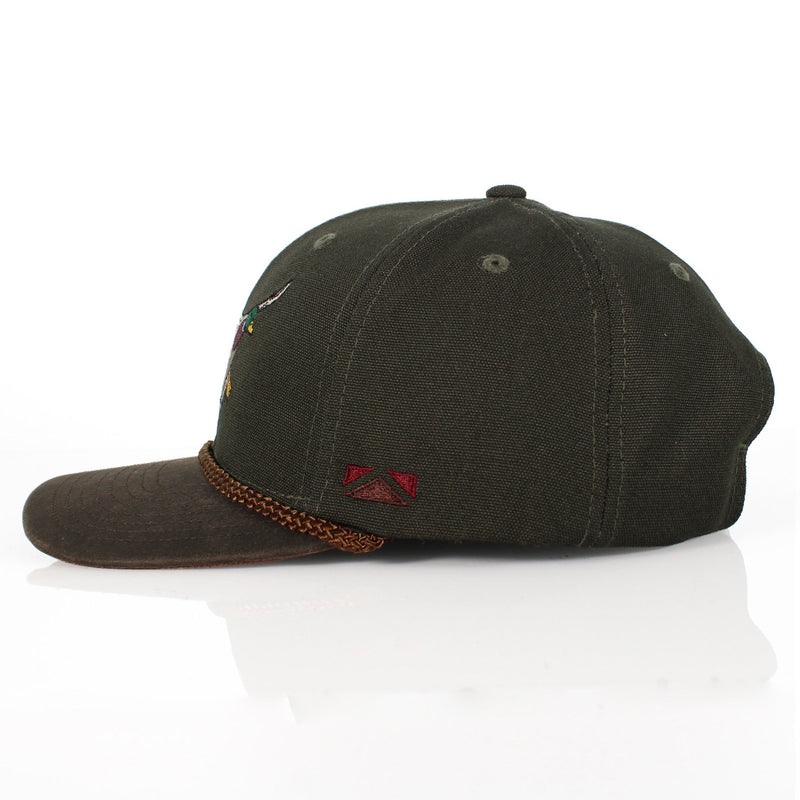 Load image into Gallery viewer, Canvas Mallard Drake Duck Hat with Wax Cloth Visor