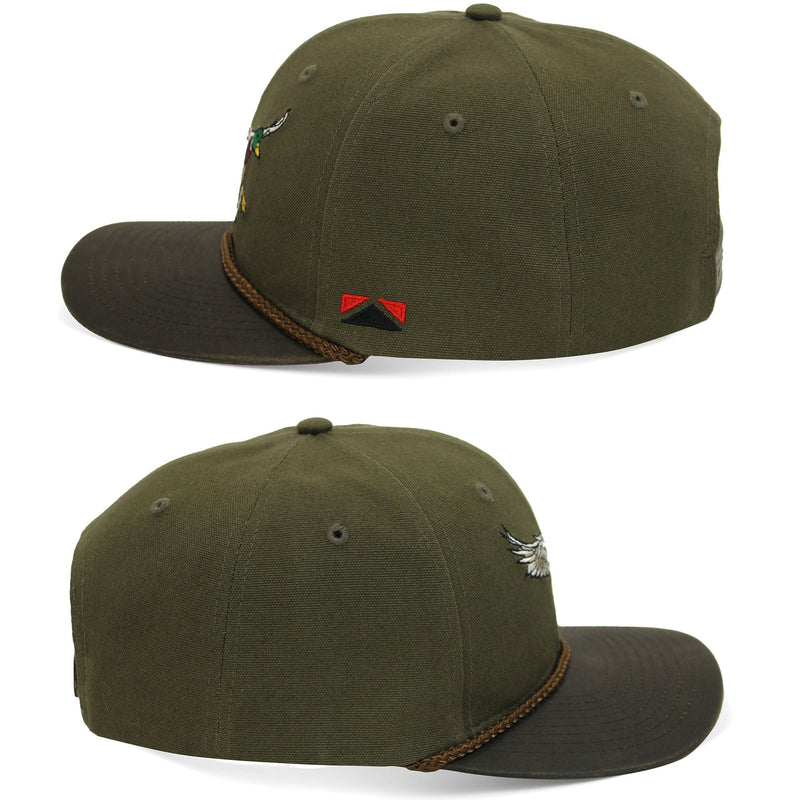 Load image into Gallery viewer, Canvas Mallard Drake Duck Hat with Wax Cloth Visor