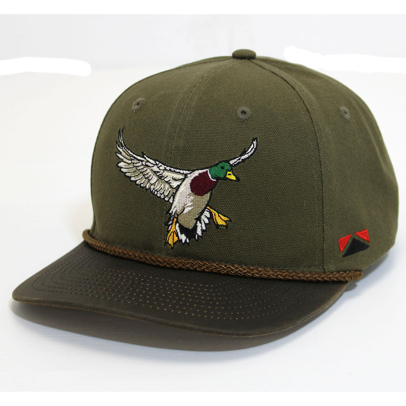 Load image into Gallery viewer, Canvas Mallard Drake Duck Hat with Wax Cloth Visor