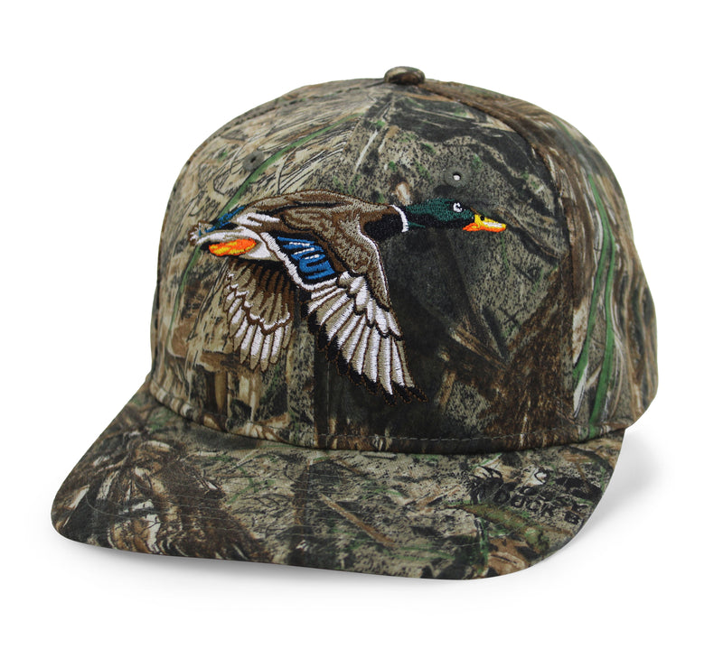 Load image into Gallery viewer, Flying Mallard 6-Panel on Mossy Oak Duck Blind