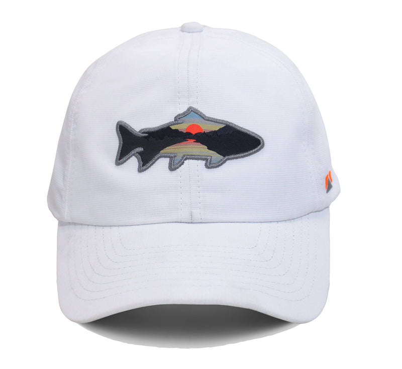Load image into Gallery viewer, Women's SUNSET TROUT 6-Panel Ponytail Cap