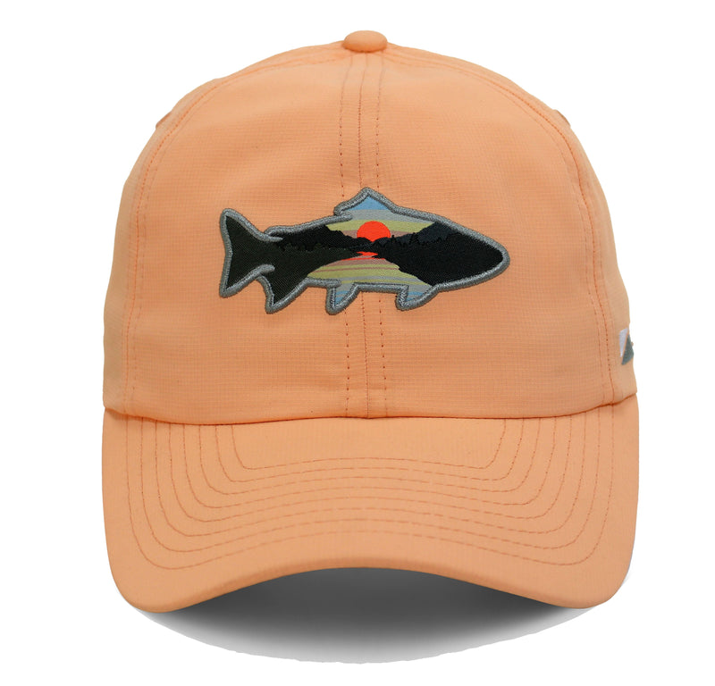 Load image into Gallery viewer, Women's SUNSET TROUT 6-Panel Ponytail Cap