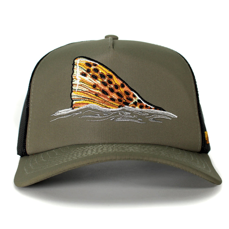 Load image into Gallery viewer, Brown Trout Tail Mesh Back 5-Panel
