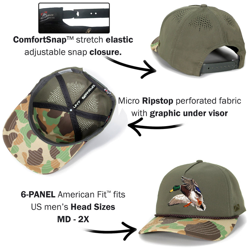 Load image into Gallery viewer, Landing Mallard 5-Panel Base Camp Performance Hat
