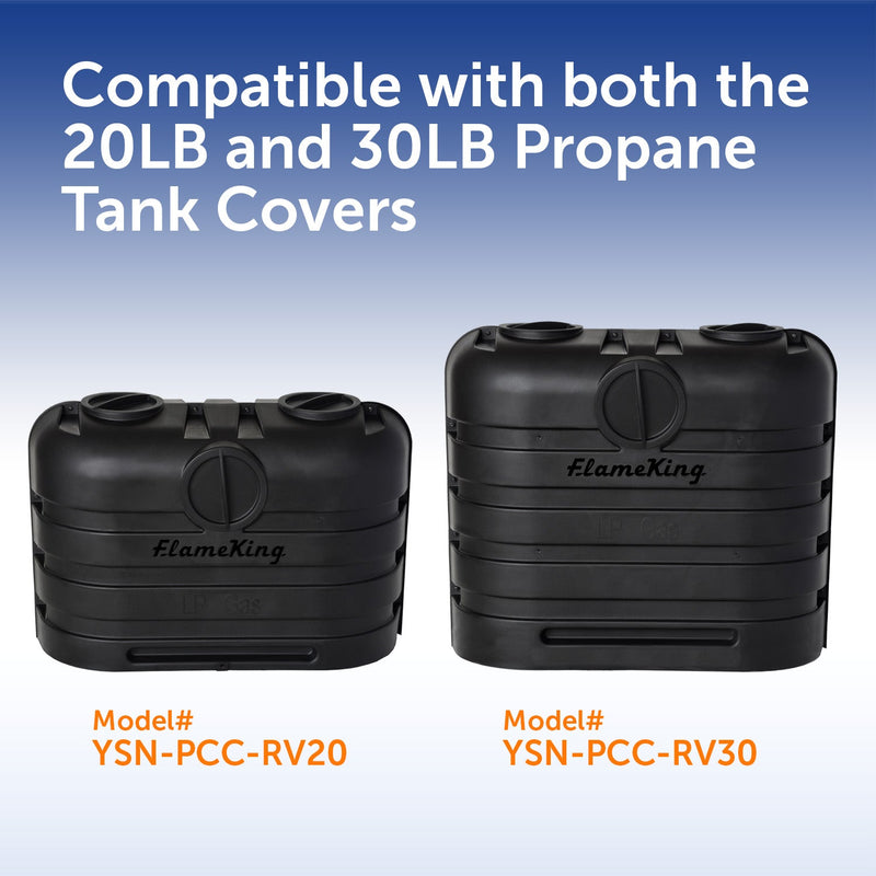 Load image into Gallery viewer, Flame King 2 pack Replacement Caps for Dual Propane Tank Cover - Black