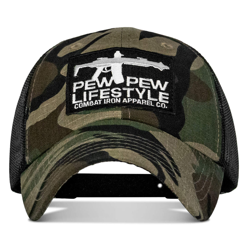 Load image into Gallery viewer, Ripstop Pew Pew Lifesyle Patch Tactical Ripstop Mesh Snapback Hat