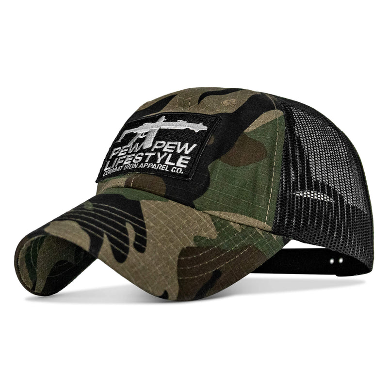 Load image into Gallery viewer, Ripstop Pew Pew Lifesyle Patch Tactical Ripstop Mesh Snapback Hat