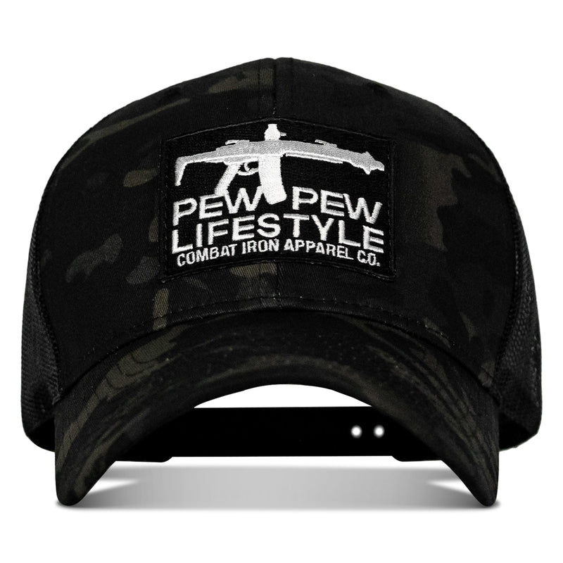 Load image into Gallery viewer, Pew Pew Lifestyle Patch Mid-Profile Snapback Hat