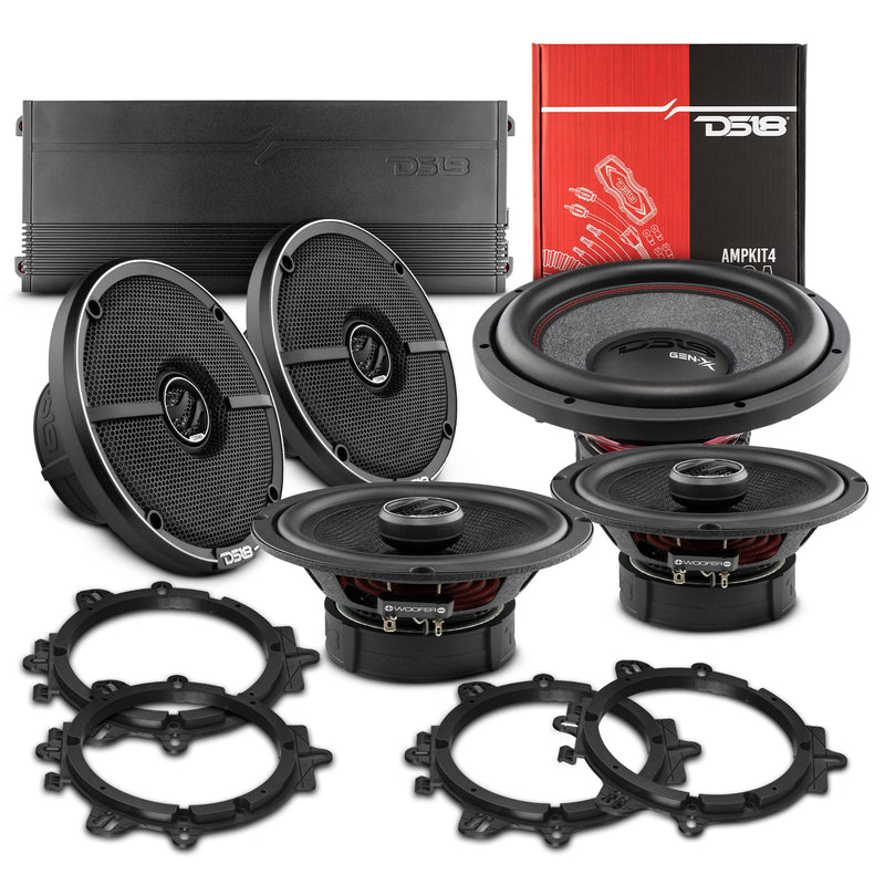 Load image into Gallery viewer, Car Audio Package: 6.5" Coaxial Speakers and 12" Subwoofer with Amplifier and Installation Kit