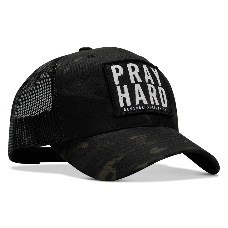 Load image into Gallery viewer, Pray Hard Patch Snapback Hat