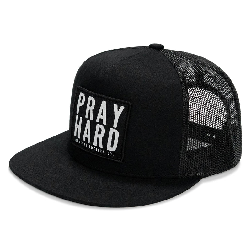 Load image into Gallery viewer, Pray Hard Patch Flatbill Hat