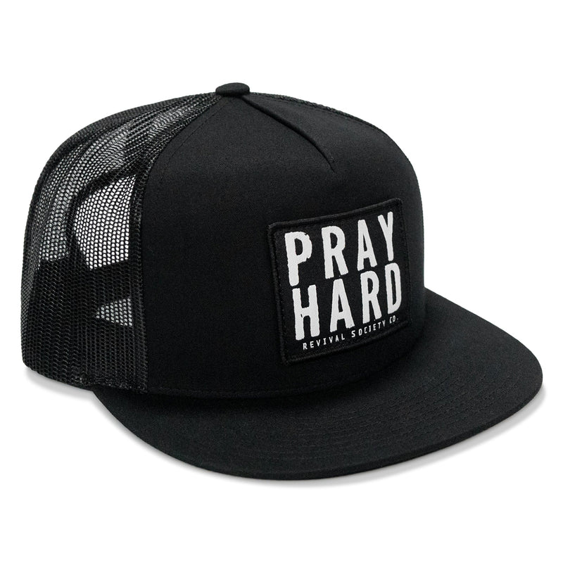 Load image into Gallery viewer, Pray Hard Patch Flatbill Hat