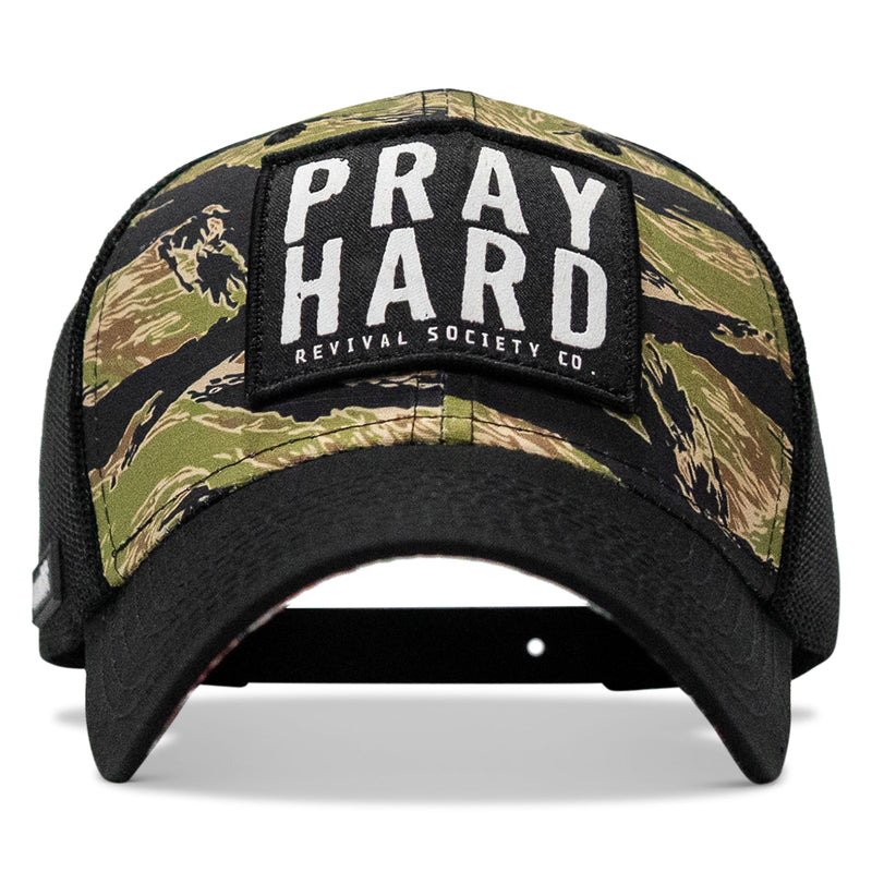 Load image into Gallery viewer, Pray Hard Patch Original Ripstop Snapback Hat