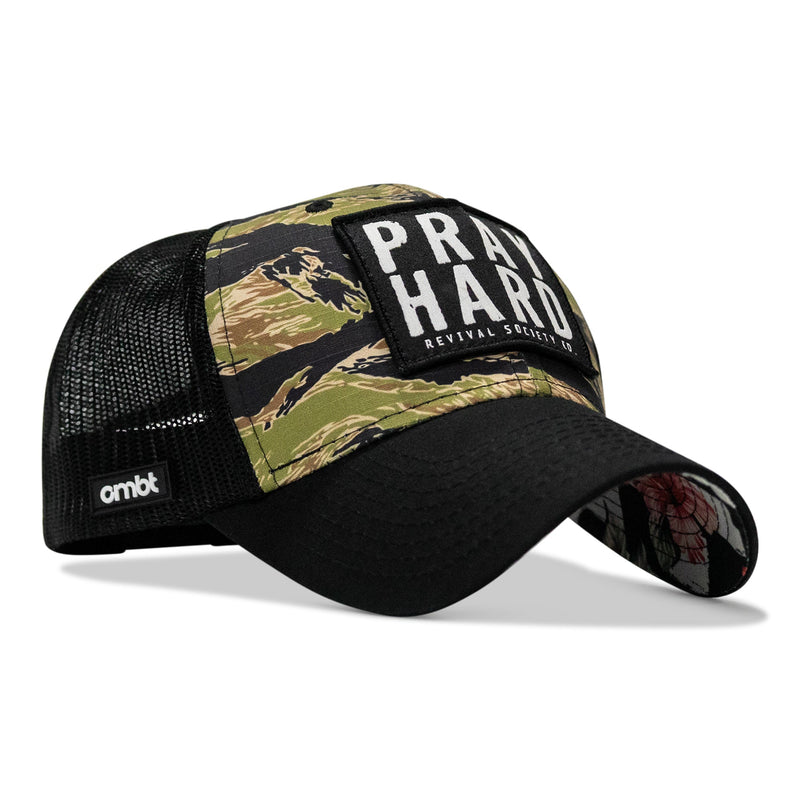 Load image into Gallery viewer, Pray Hard Patch Original Ripstop Snapback Hat