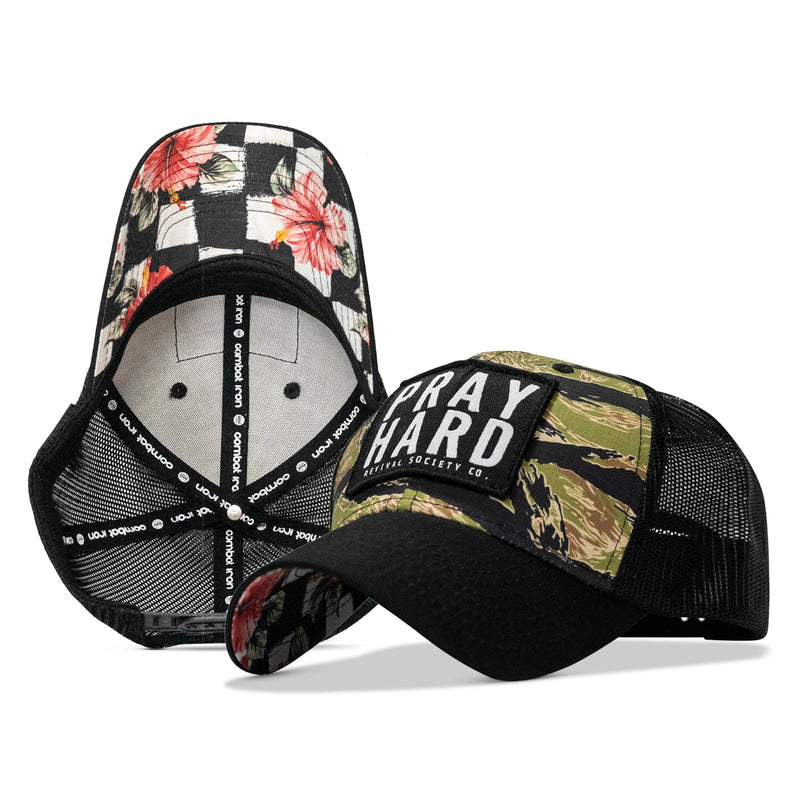 Load image into Gallery viewer, Pray Hard Patch Original Ripstop Snapback Hat